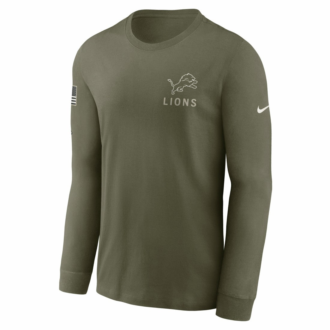 Detroit Lions Nike 2025 Salute to Service Sideline Long Sleeve T-Shirt