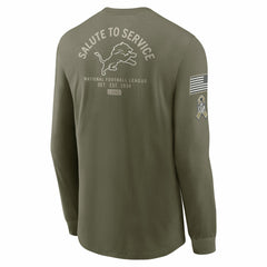 Detroit Lions Nike 2025 Salute to Service Sideline Long Sleeve T-Shirt
