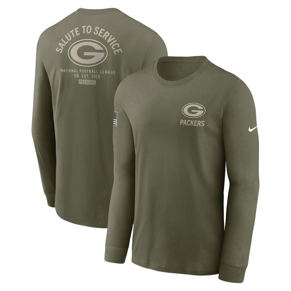 Green Bay Packers Nike 2025 Salute to Service Sideline Long Sleeve T-Shirt