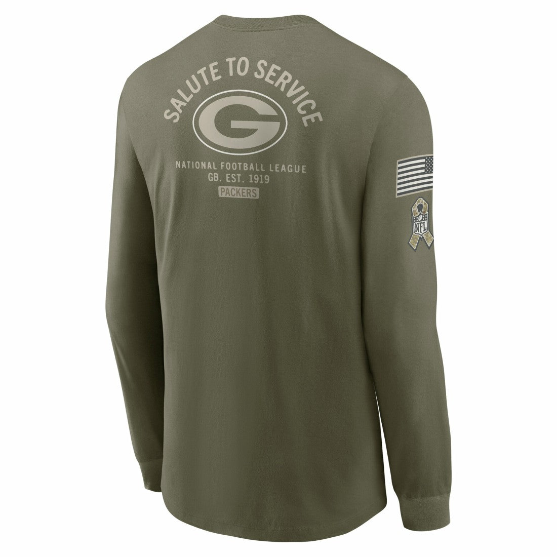 Green Bay Packers Nike 2025 Salute to Service Sideline Long Sleeve T-Shirt