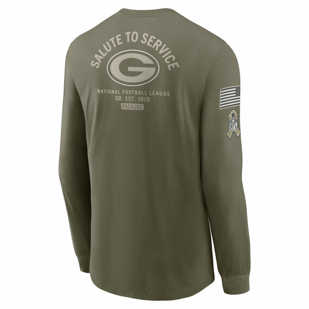 Green Bay Packers Nike 2025 Salute to Service Sideline Long Sleeve T-Shirt