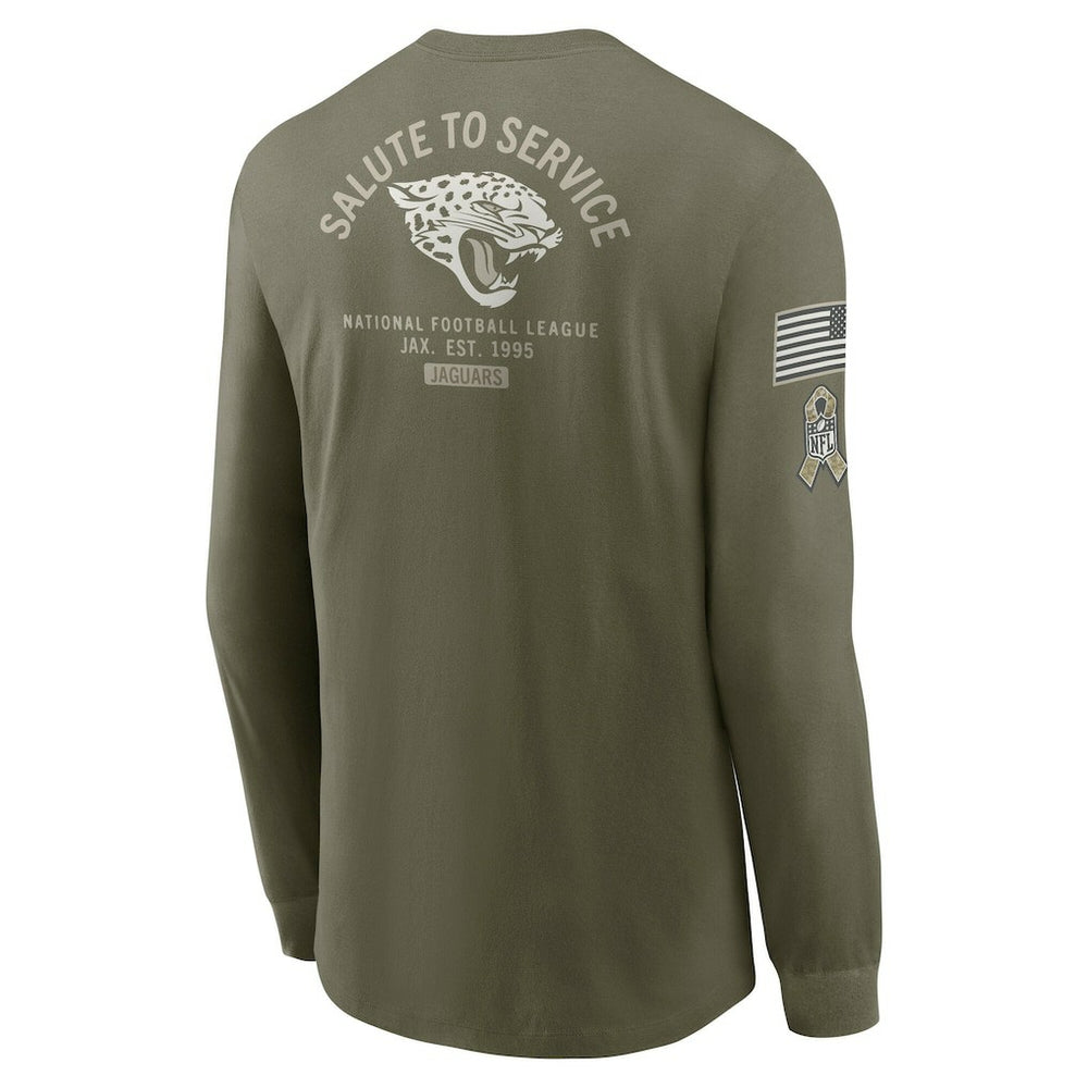 Jacksonville Jaguars Nike 2025 Salute to Service Sideline Long Sleeve T-Shirt