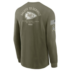 Kansas City Chiefs Nike 2025 Salute to Service Sideline Long Sleeve T-Shirt