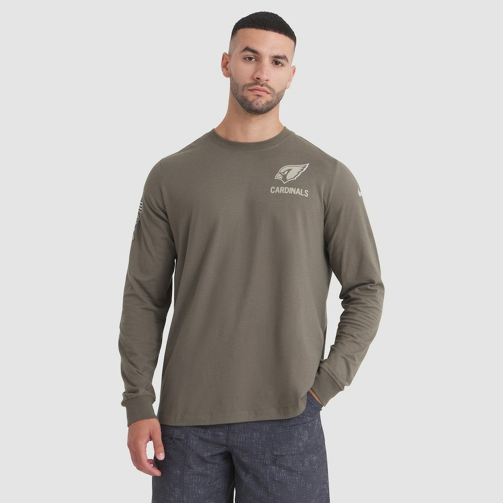 Arizona Cardinals Nike 2025 Salute to Service Sideline Long Sleeve T-Shirt