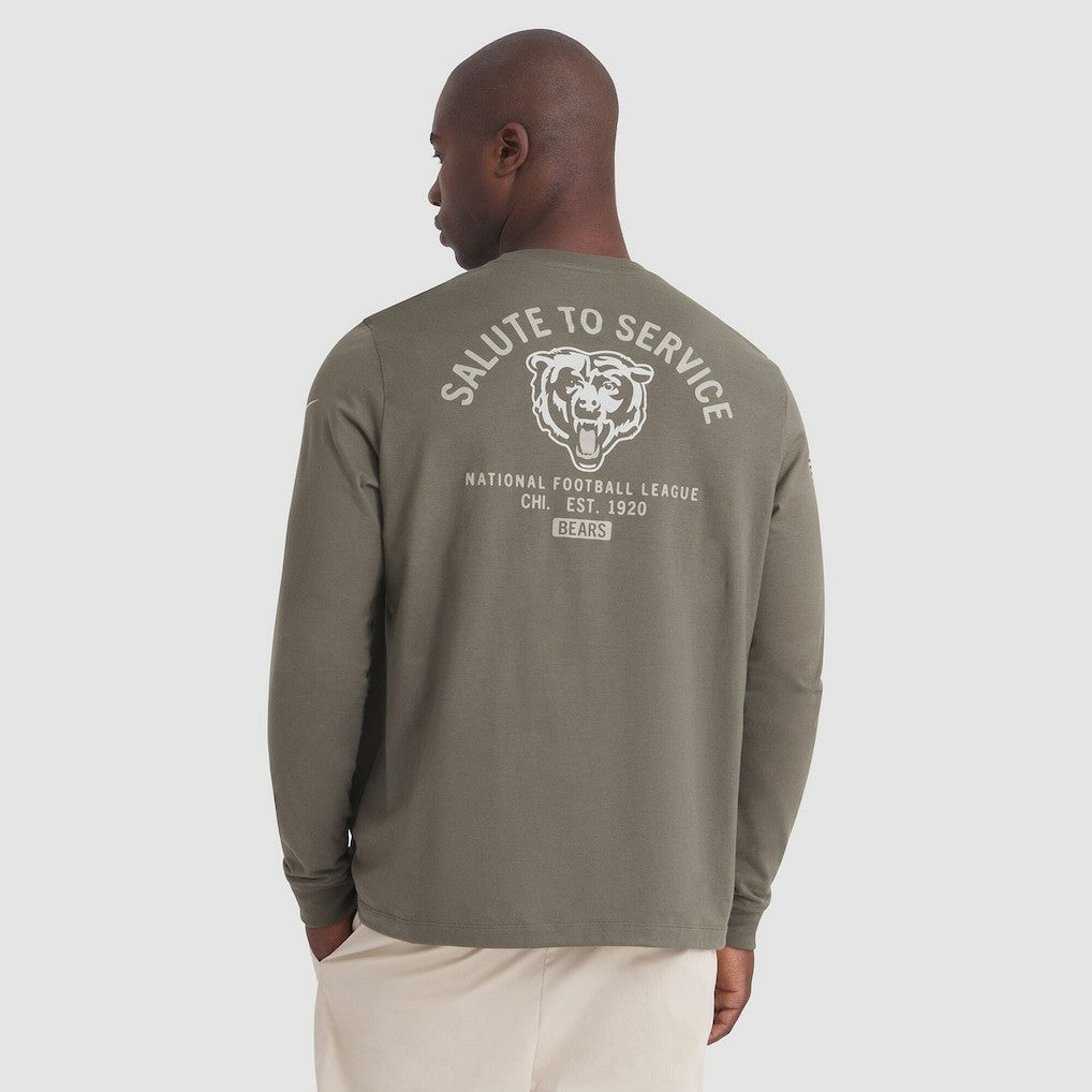 Chicago Bears Nike 2025 Salute to Service Sideline Long Sleeve T-Shirt