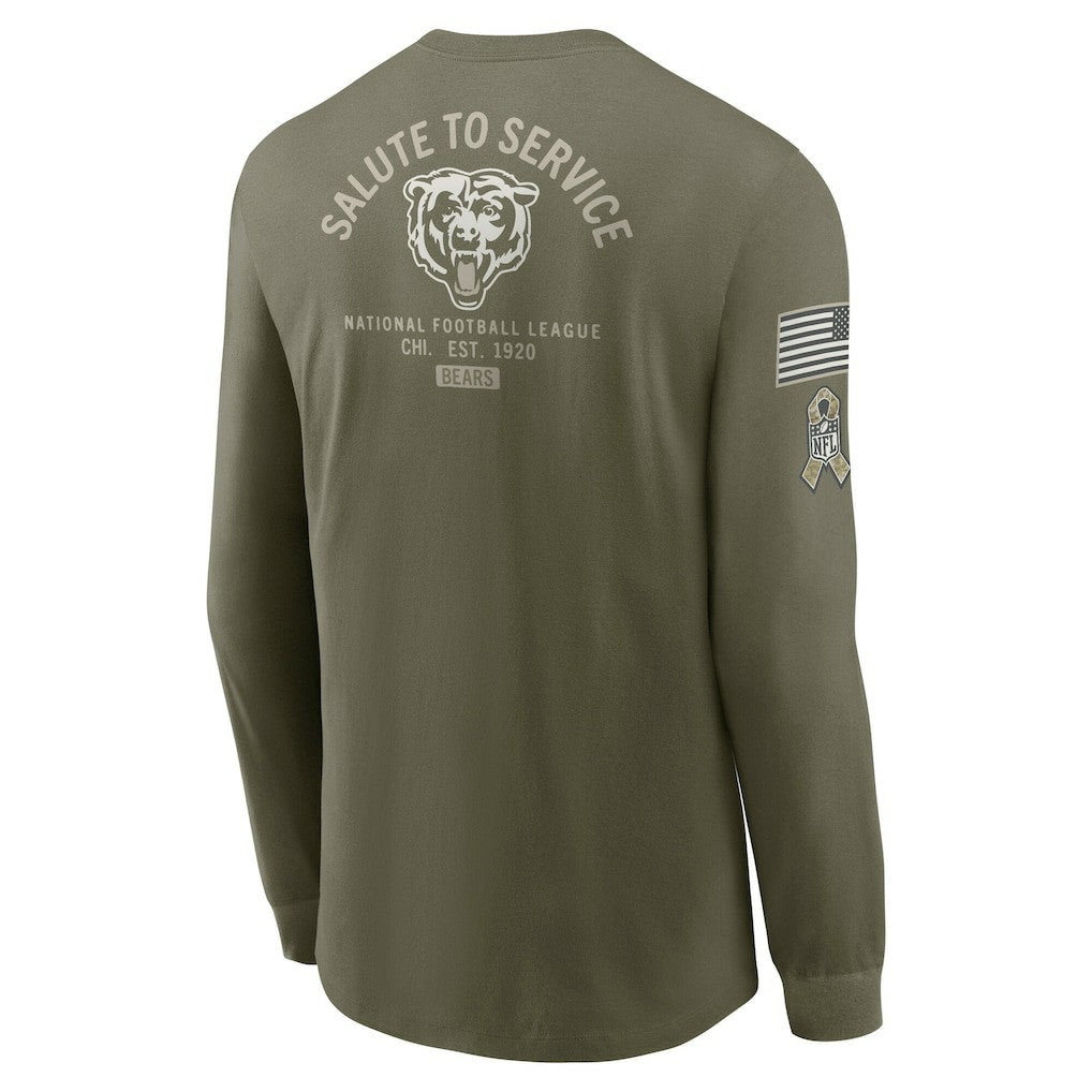 Chicago Bears Nike 2025 Salute to Service Sideline Long Sleeve T-Shirt