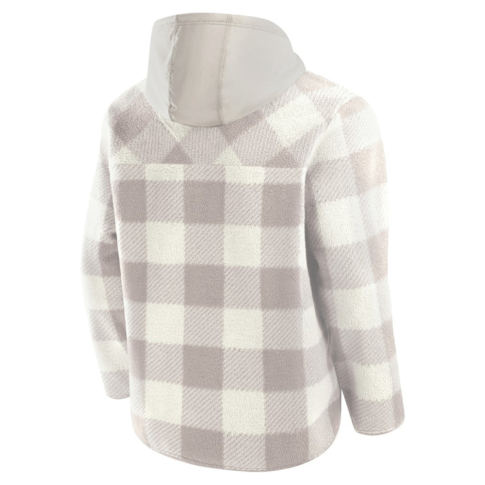 Detroit Lions Fanatics Elements Plaid Polar Fleece Quarter-Zip Hoodie