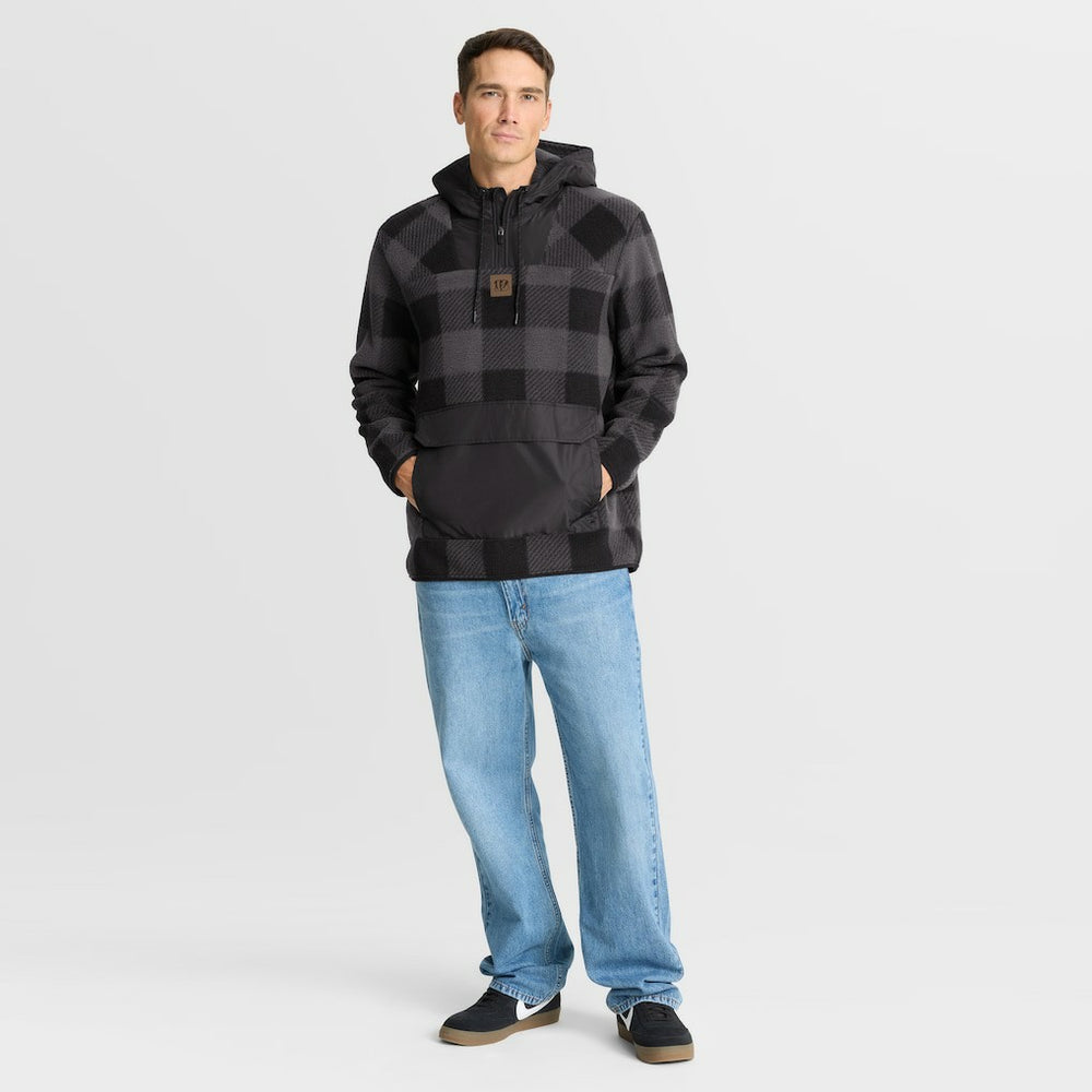 Cincinnati Bengals Fanatics Elements Plaid Polar Fleece Quarter-Zip Hoodie