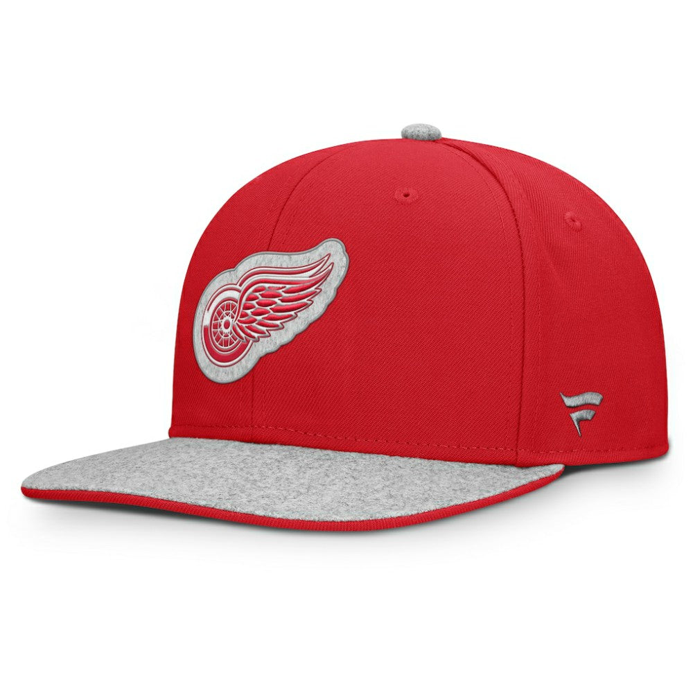 Detroit Red Wings Fanatics Fundamentals Loden Snapback Hat Outlet