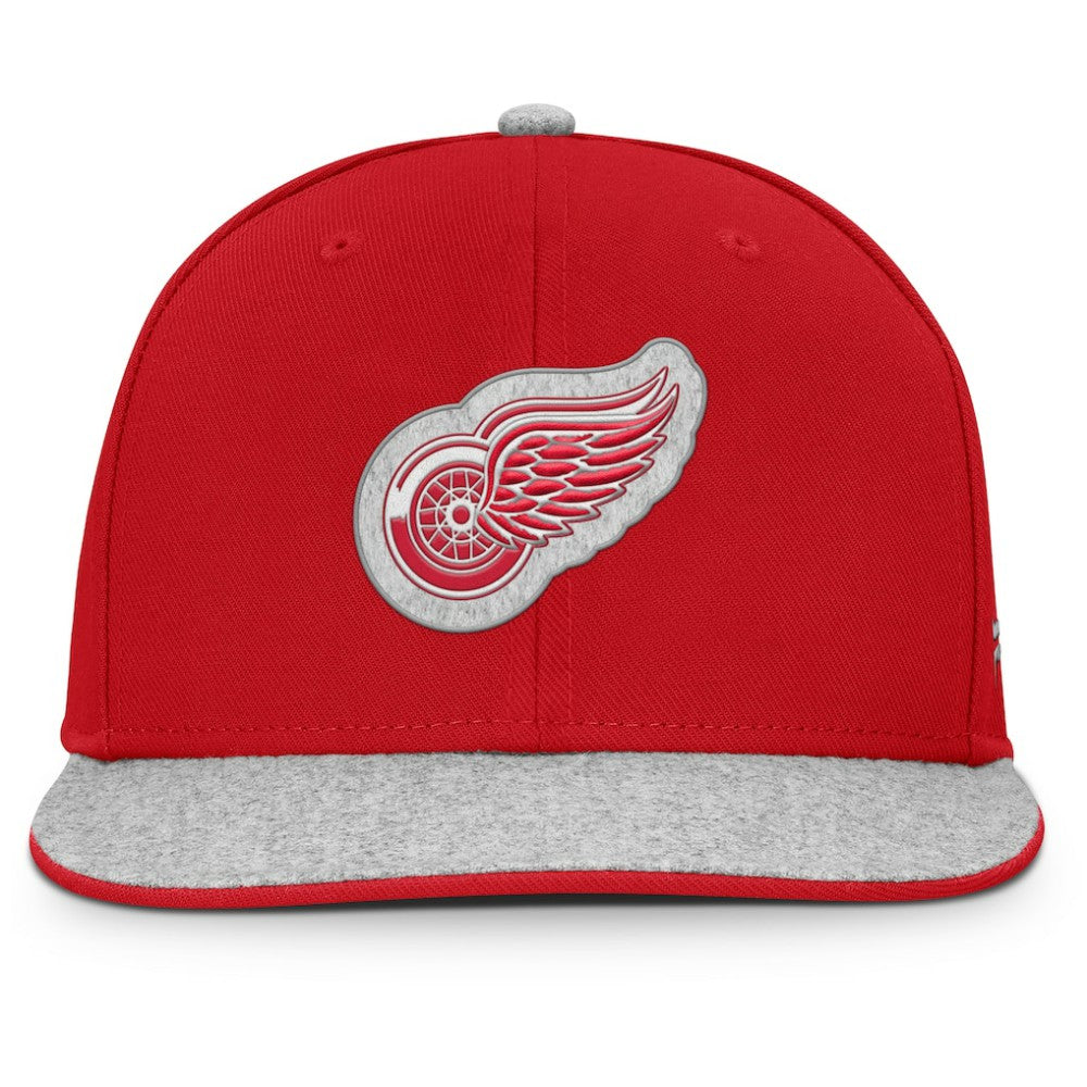 Detroit Red Wings Fanatics Fundamentals Loden Snapback Hat Outlet