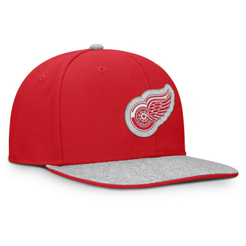 Detroit Red Wings Fanatics Fundamentals Loden Snapback Hat Outlet