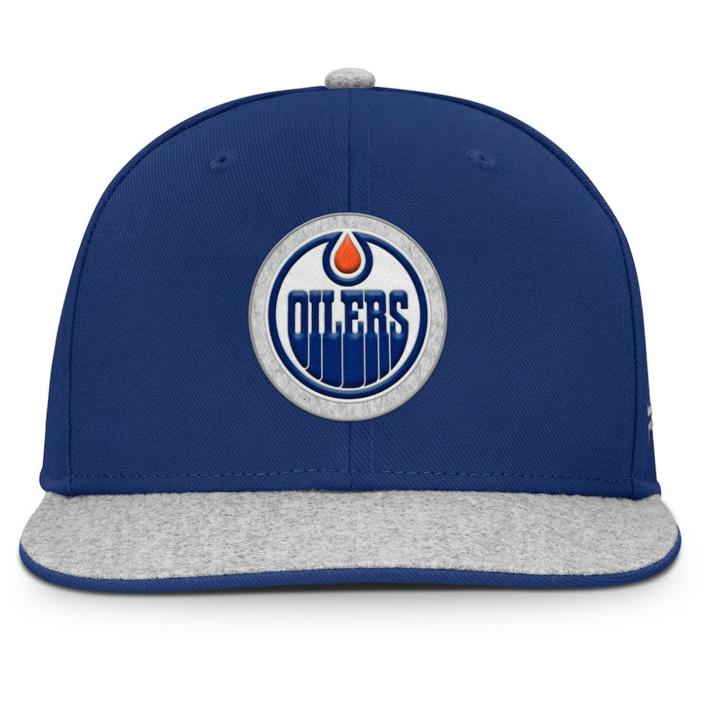 Edmonton Oilers Fanatics Fundamentals Loden Snapback Hat Outlet