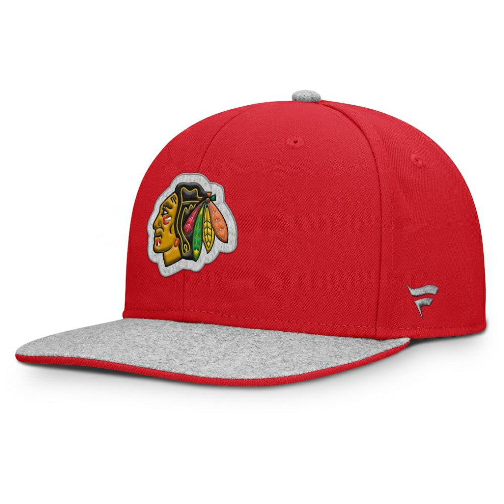 Chicago Blackhawks Fanatics Fundamentals Loden Snapback Hat On Sale
