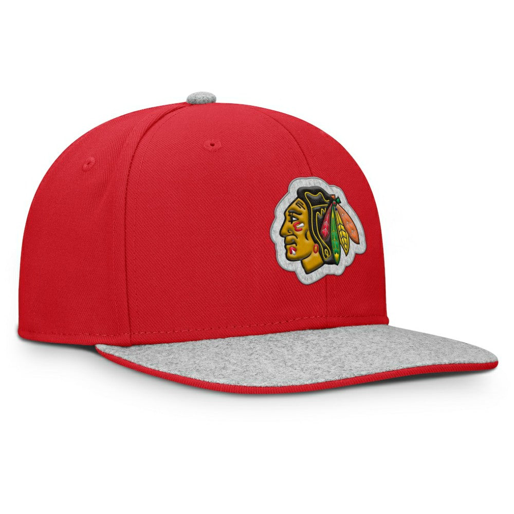 Chicago Blackhawks Fanatics Fundamentals Loden Snapback Hat On Sale