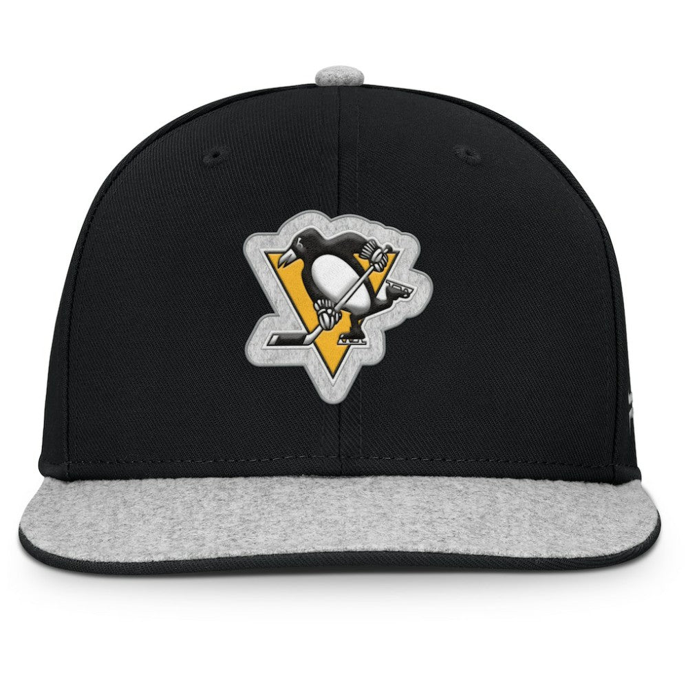 Pittsburgh Penguins Fanatics Fundamentals Loden Snapback Hat For Sale