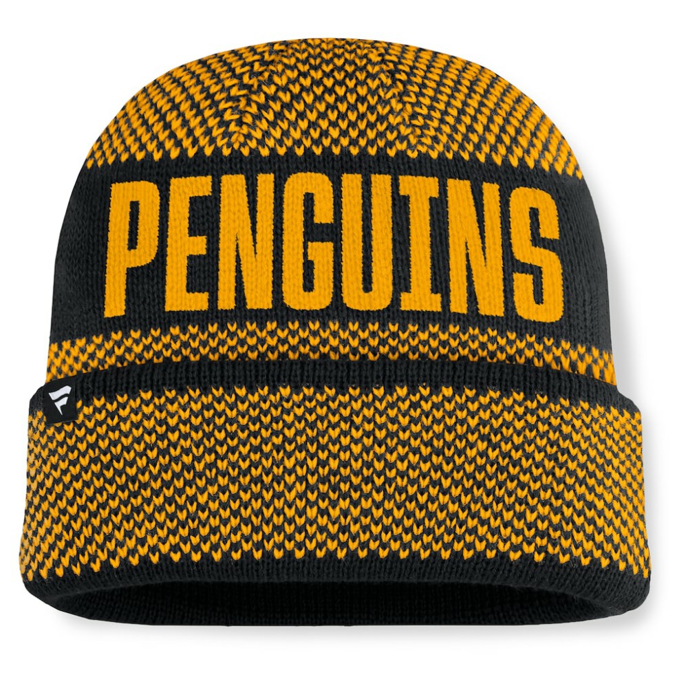Pittsburgh Penguins Fanatics Fundamentals Shelter Cuffed Knit Hat On Sale