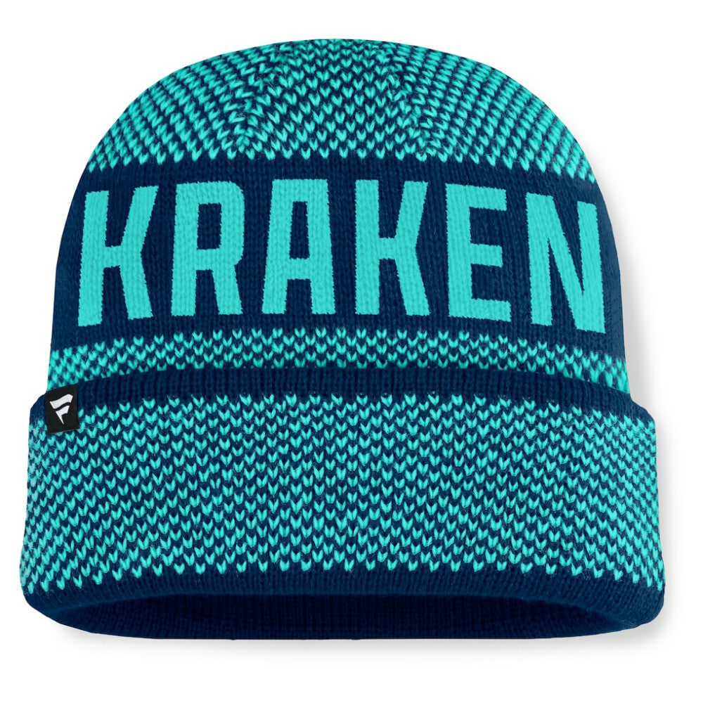 Seattle Kraken Fanatics Fundamentals Shelter Cuffed Knit Hat For Sale