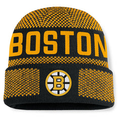 Boston Bruins Fanatics Fundamentals Shelter Cuffed Knit Hat On Sale