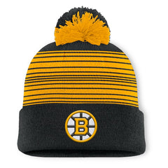 Boston Bruins Fanatics Fundamental Spirit Cuffed Pom Knit Hat Discount