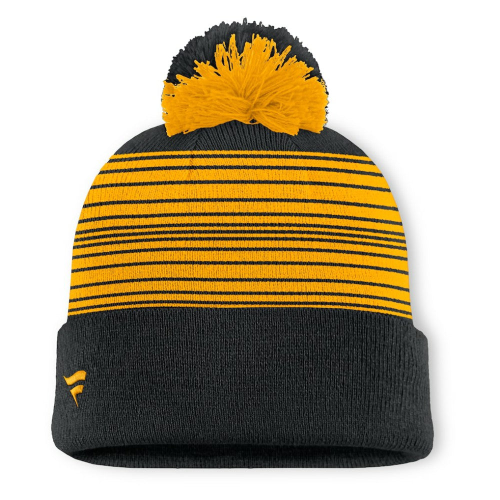 Boston Bruins Fanatics Fundamental Spirit Cuffed Pom Knit Hat Discount