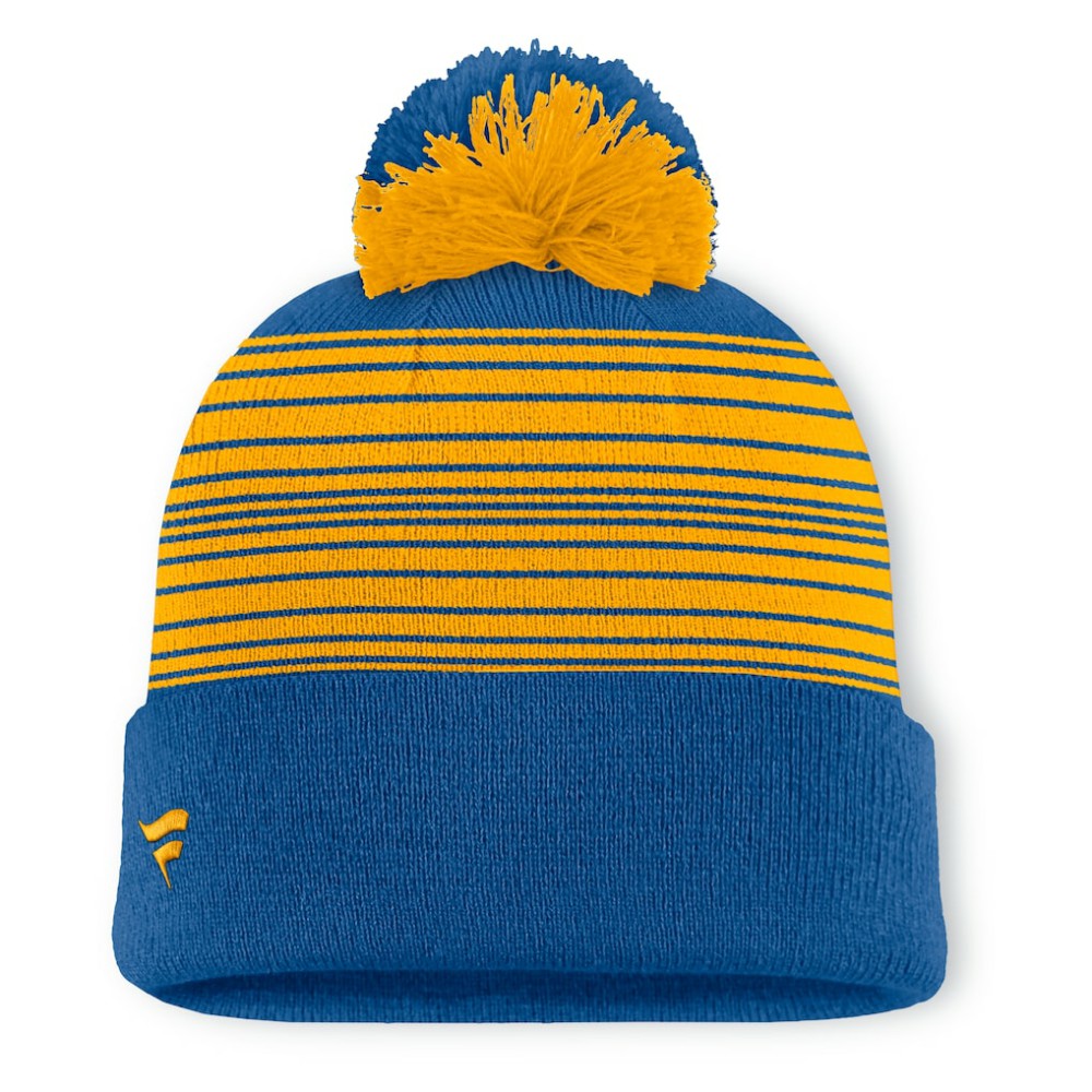 St. Louis Blues Fanatics Fundamental Spirit Cuffed Pom Knit Hat For Sale