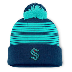Seattle Kraken Fanatics Fundamental Spirit Cuffed Pom Knit Hat On Sale