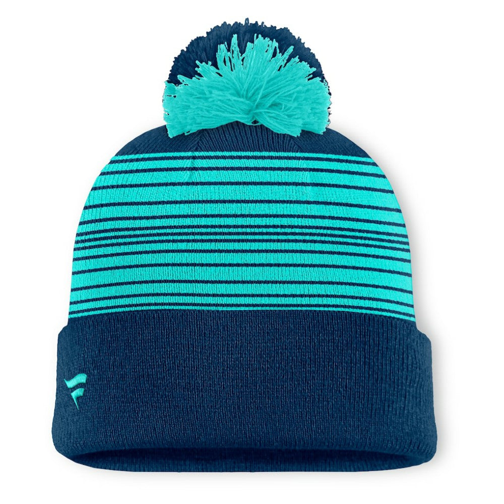 Seattle Kraken Fanatics Fundamental Spirit Cuffed Pom Knit Hat On Sale