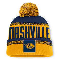 Nashville Predators Fanatics Fundamentals Thrive Cuffed Knit Hat with Pom Sale