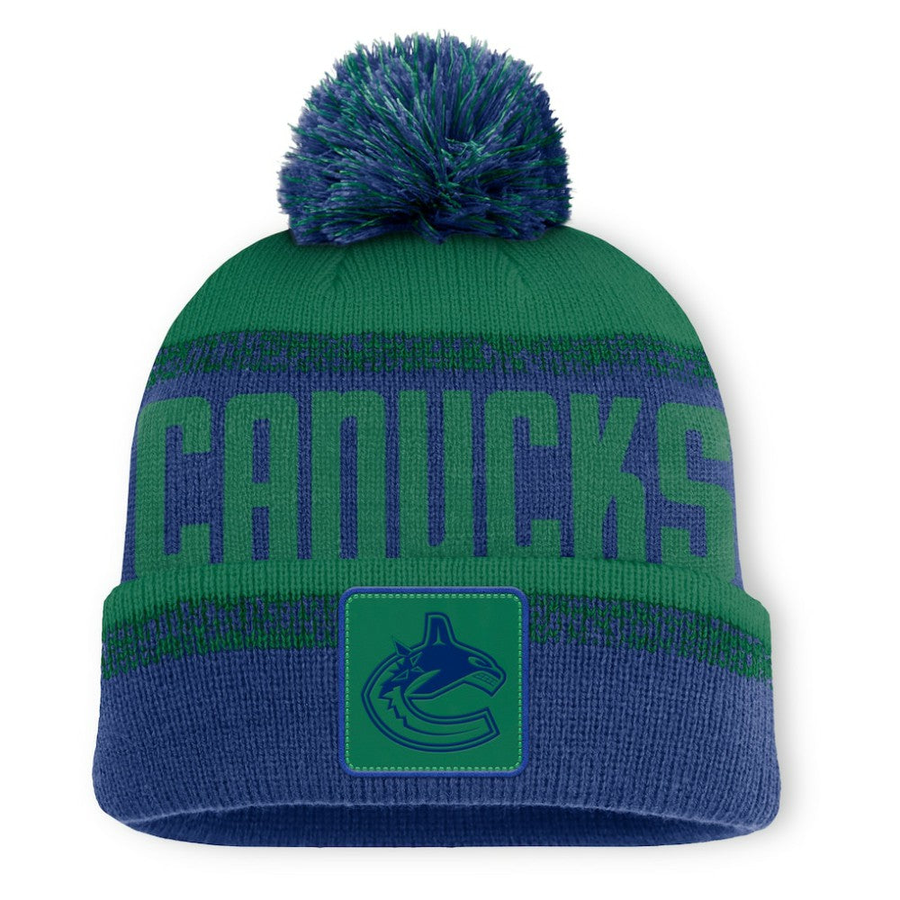 Vancouver Canucks Fanatics Fundamentals Thrive Cuffed Knit Hat with Pom Online