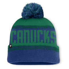 Vancouver Canucks Fanatics Fundamentals Thrive Cuffed Knit Hat with Pom Online