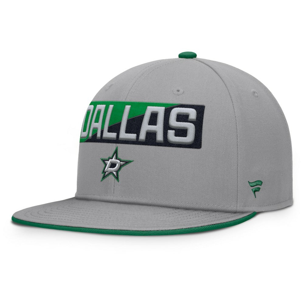 Dallas Stars Fanatics Fundamentals Duo Split Logo Snapback Hat Outlet
