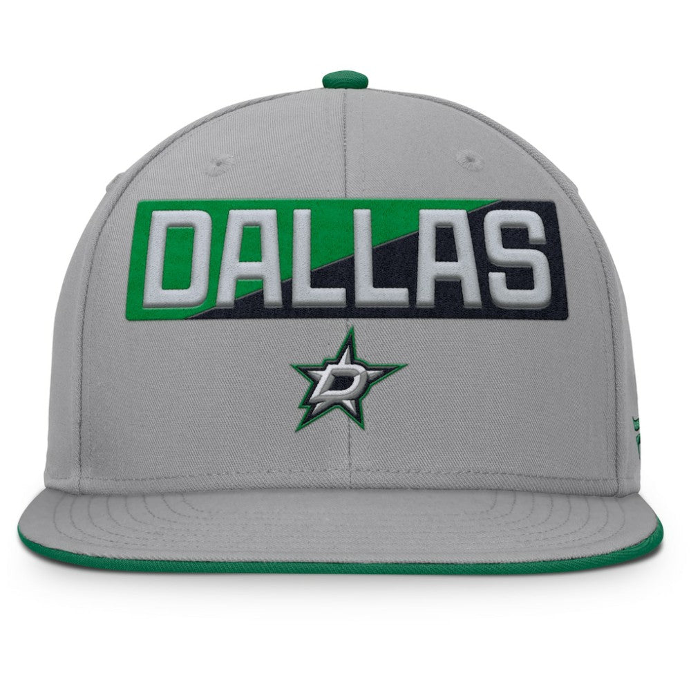 Dallas Stars Fanatics Fundamentals Duo Split Logo Snapback Hat Outlet