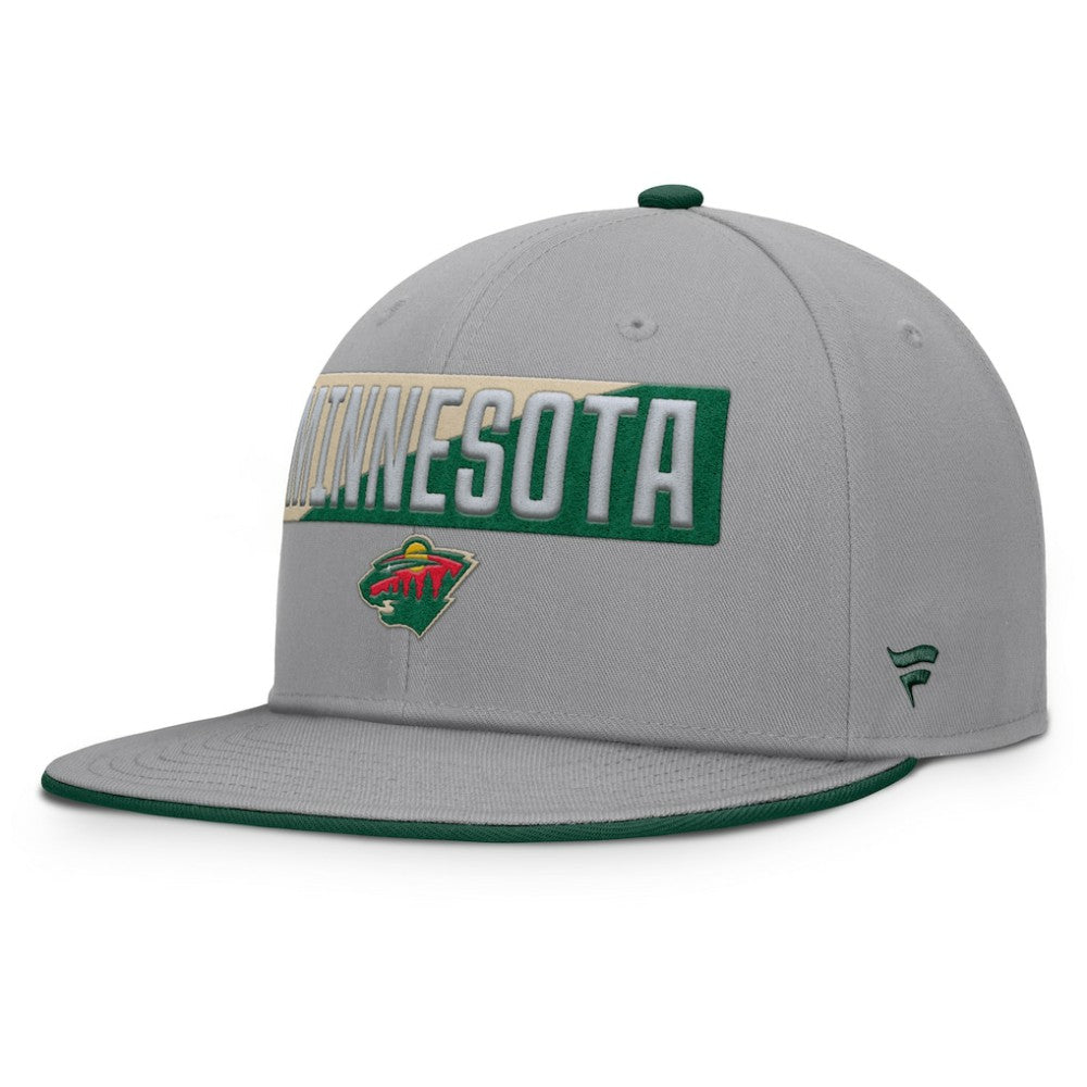 Minnesota Wild Fanatics Fundamentals Duo Split Logo Snapback Hat Sale