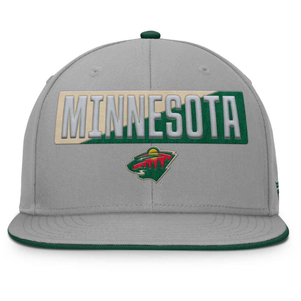 Minnesota Wild Fanatics Fundamentals Duo Split Logo Snapback Hat Sale