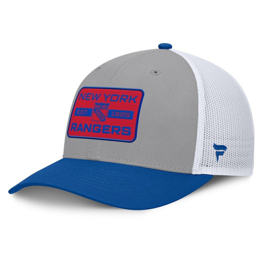 New York Rangers Fanatics Fundamental Adapt Trucker Adjustable Hat Sale