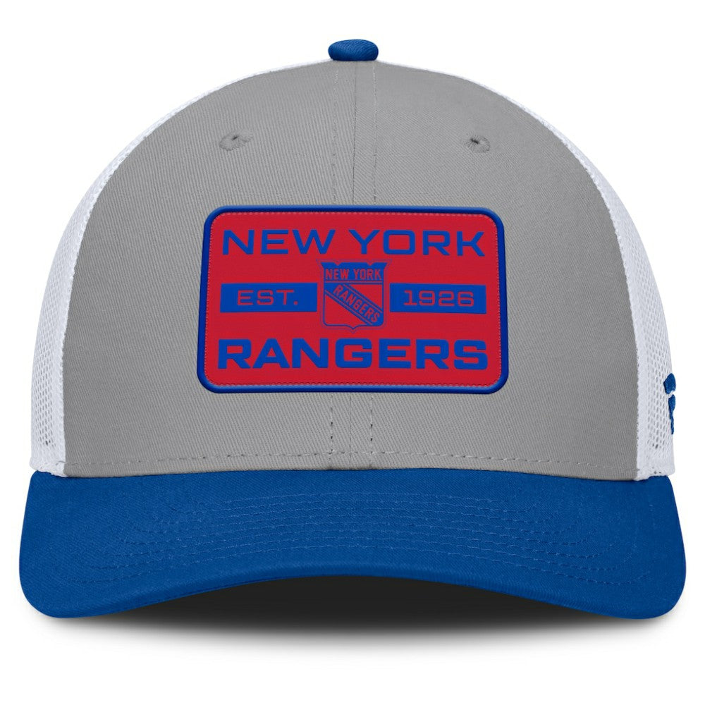 New York Rangers Fanatics Fundamental Adapt Trucker Adjustable Hat Sale