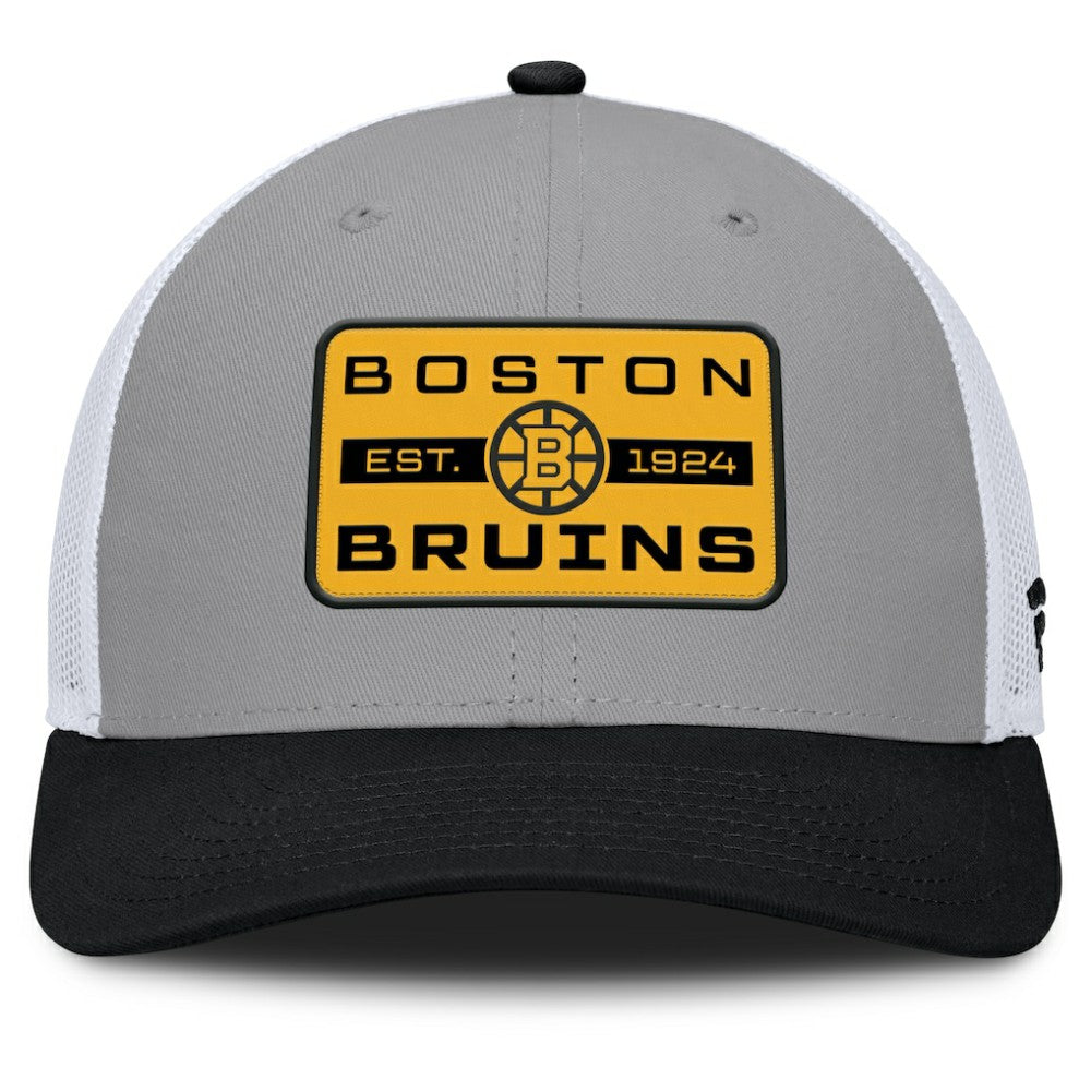Boston Bruins Fanatics Fundamental Adapt Trucker Adjustable Hat Sale