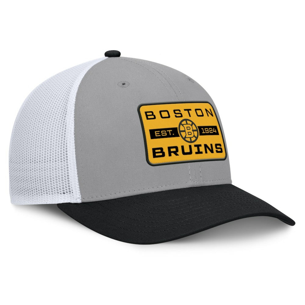 Boston Bruins Fanatics Fundamental Adapt Trucker Adjustable Hat Sale