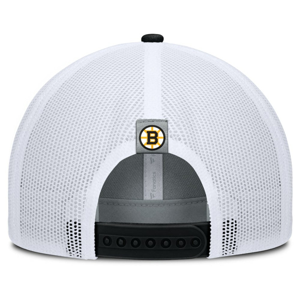 Boston Bruins Fanatics Fundamental Adapt Trucker Adjustable Hat Sale