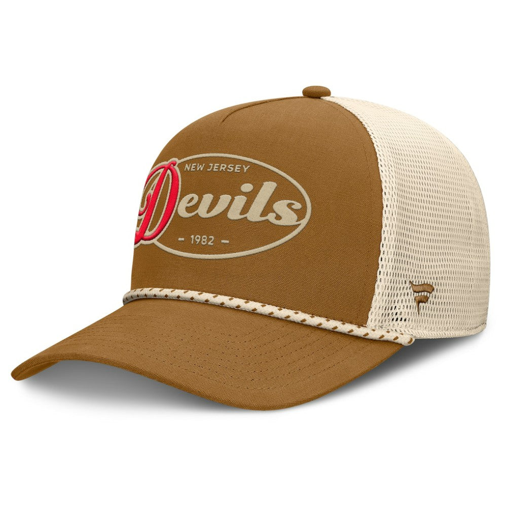 New Jersey Devils Fanatics Heritage Fetch A-Frame Trucker Adjustable Hat For Sale