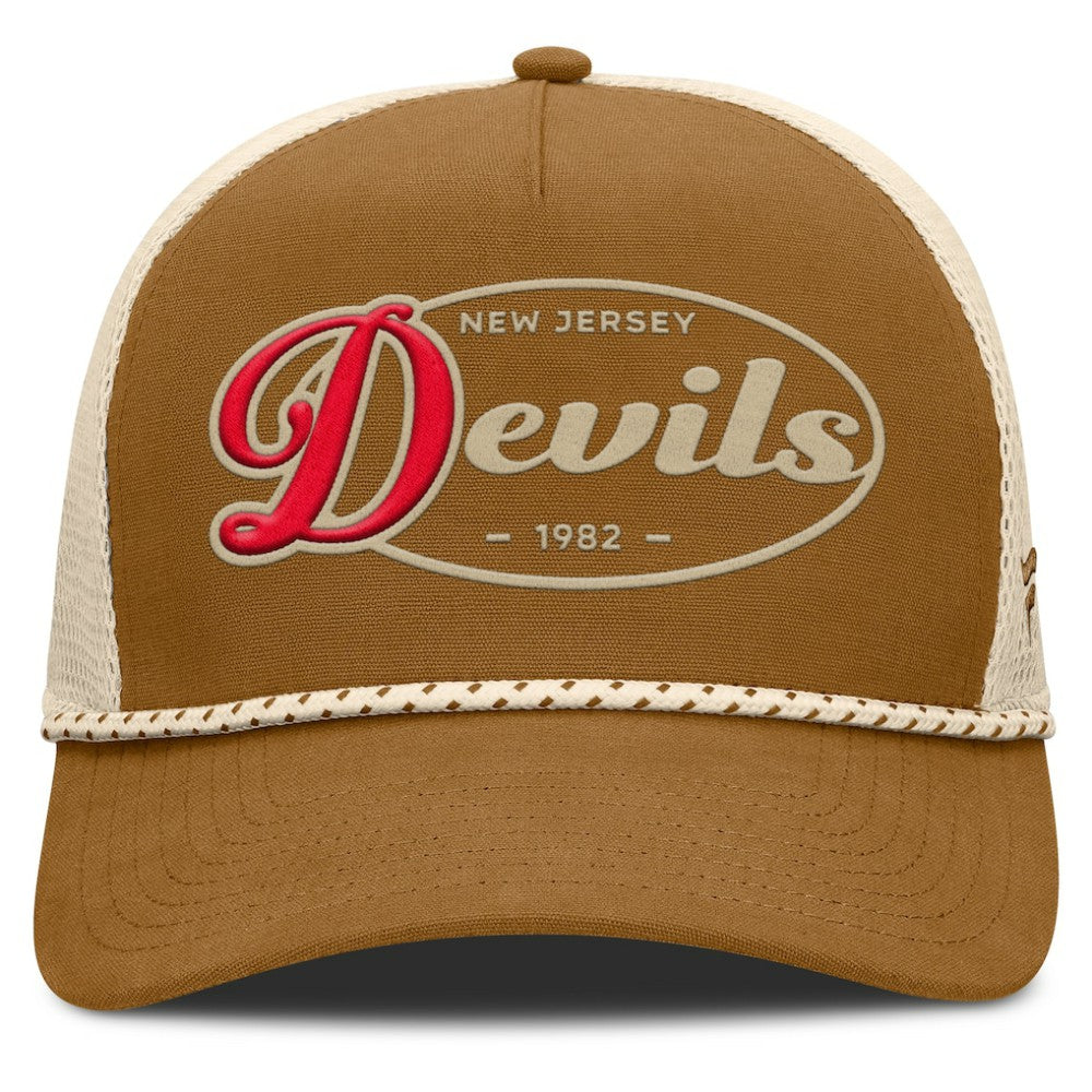 New Jersey Devils Fanatics Heritage Fetch A-Frame Trucker Adjustable Hat For Sale