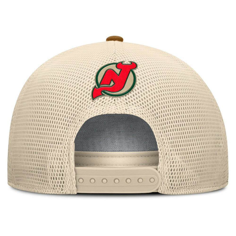 New Jersey Devils Fanatics Heritage Fetch A-Frame Trucker Adjustable Hat For Sale