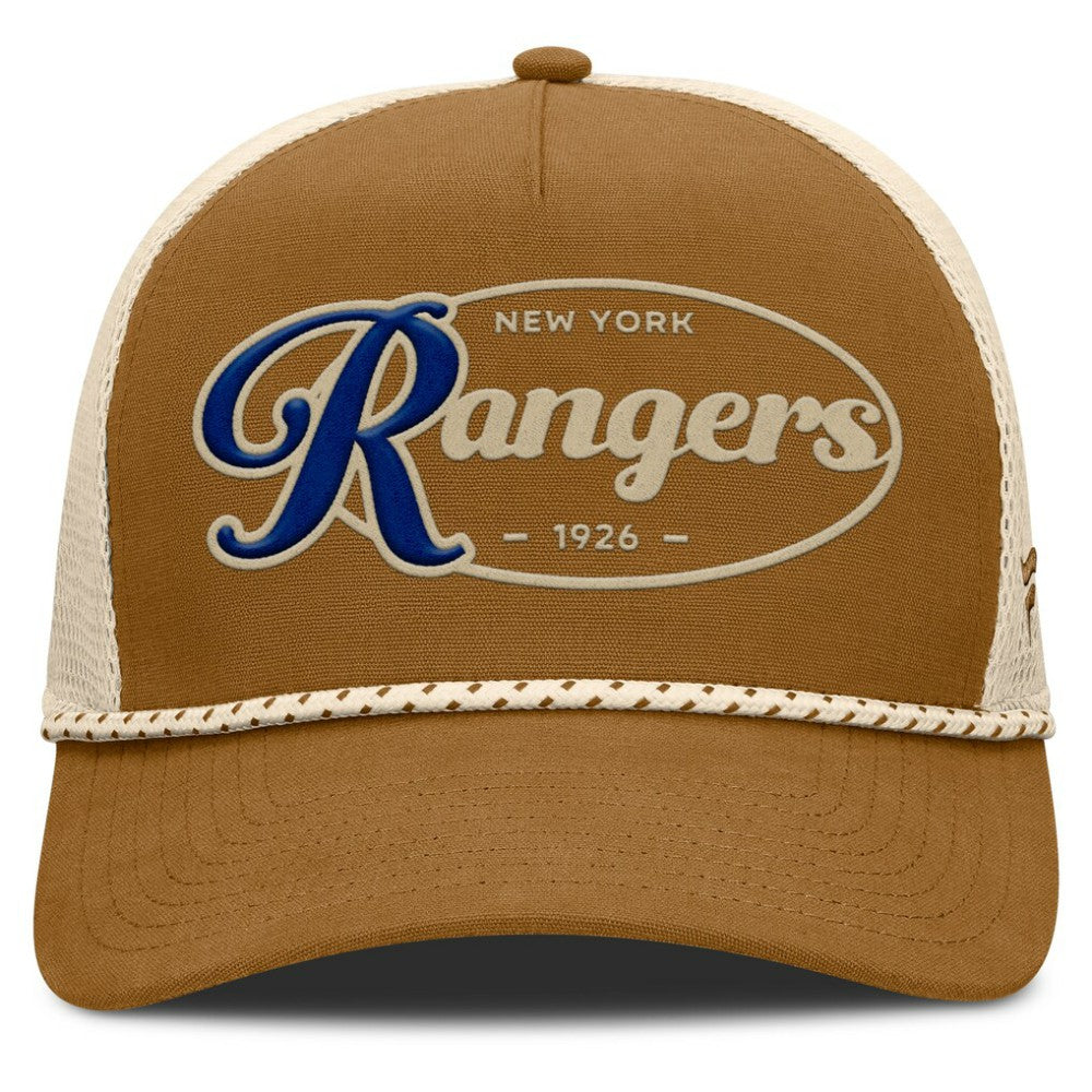 New York Rangers Fanatics Heritage Fetch A-Frame Trucker Adjustable Hat Outlet