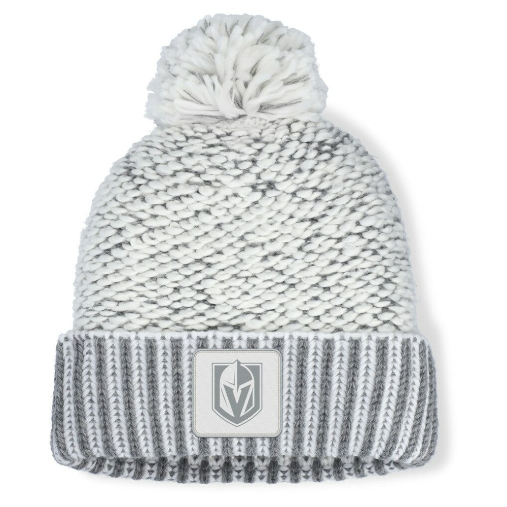 Vegas Golden Knights Fanatics Women's Fundamental Mist Cuffed Knit Hat with Pom For Sale