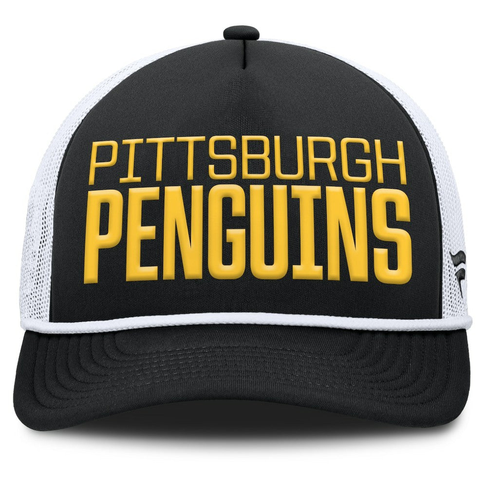 Pittsburgh Penguins Fanatics Heritage Dutch A-Frame Trucker Adjustable Hat Online