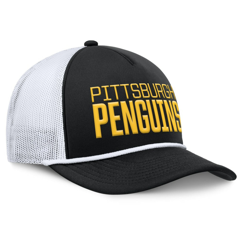 Pittsburgh Penguins Fanatics Heritage Dutch A-Frame Trucker Adjustable Hat Online