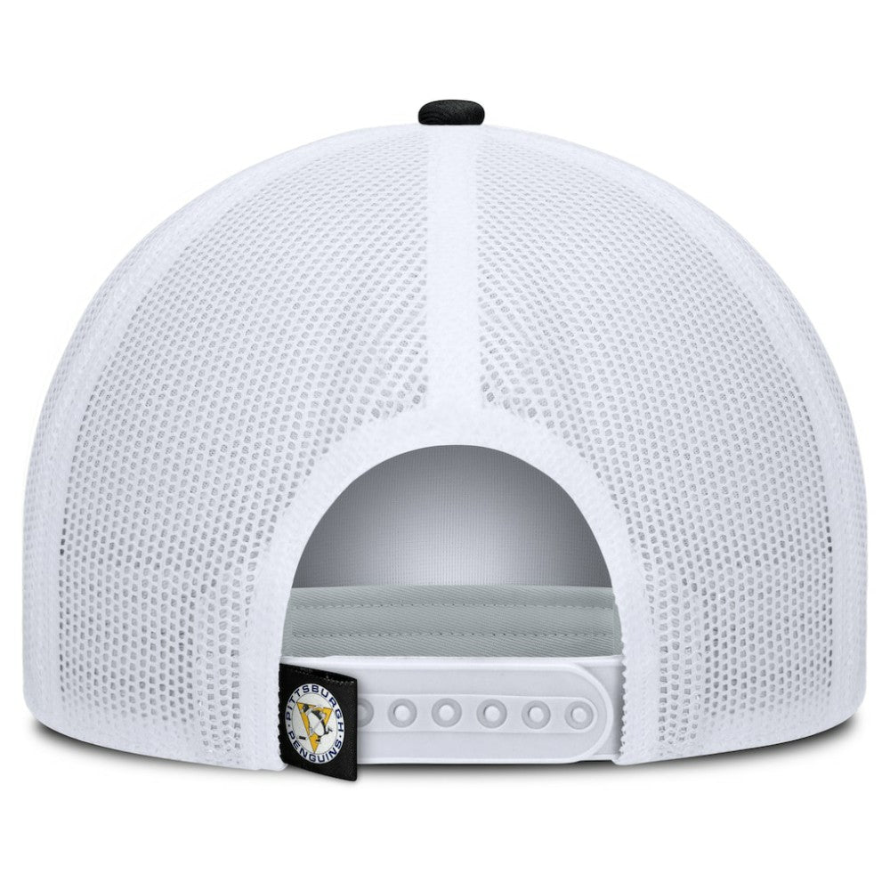 Pittsburgh Penguins Fanatics Heritage Dutch A-Frame Trucker Adjustable Hat Online