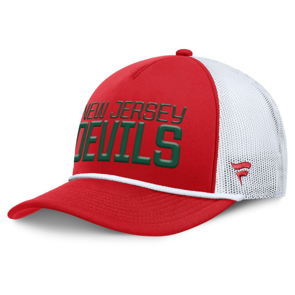 New Jersey Devils Fanatics Heritage Dutch A-Frame Trucker Adjustable Hat Discount