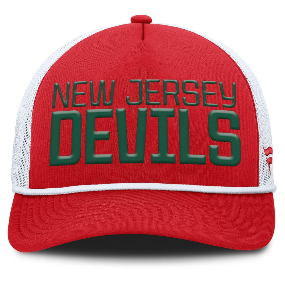 New Jersey Devils Fanatics Heritage Dutch A-Frame Trucker Adjustable Hat Discount
