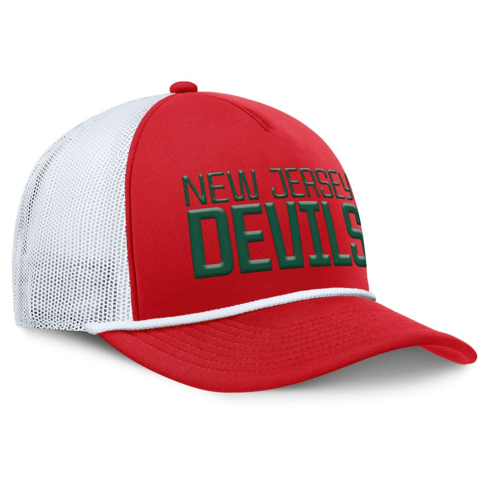 New Jersey Devils Fanatics Heritage Dutch A-Frame Trucker Adjustable Hat Discount